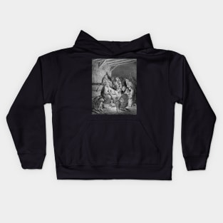 The Manger - Gustave Dore Kids Hoodie